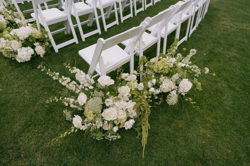 Stunning white floral at the ceremony