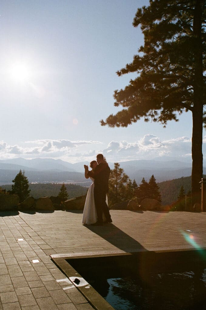 cute picture of the newlyweds dancing