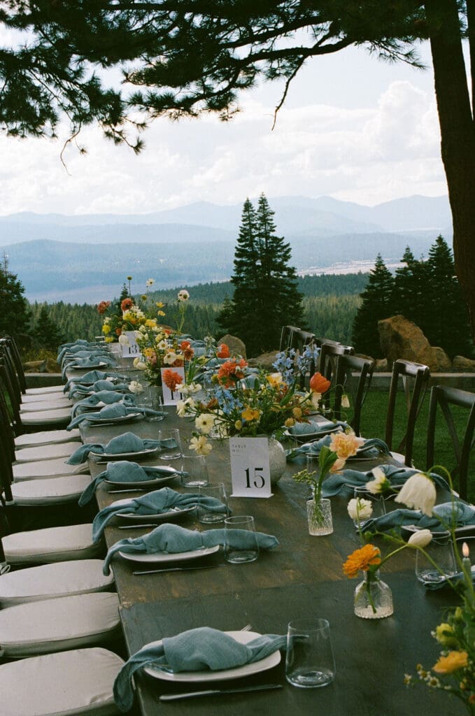 Whimsical Tahoe Wedding Florals at Austin Ridge in Truckee
