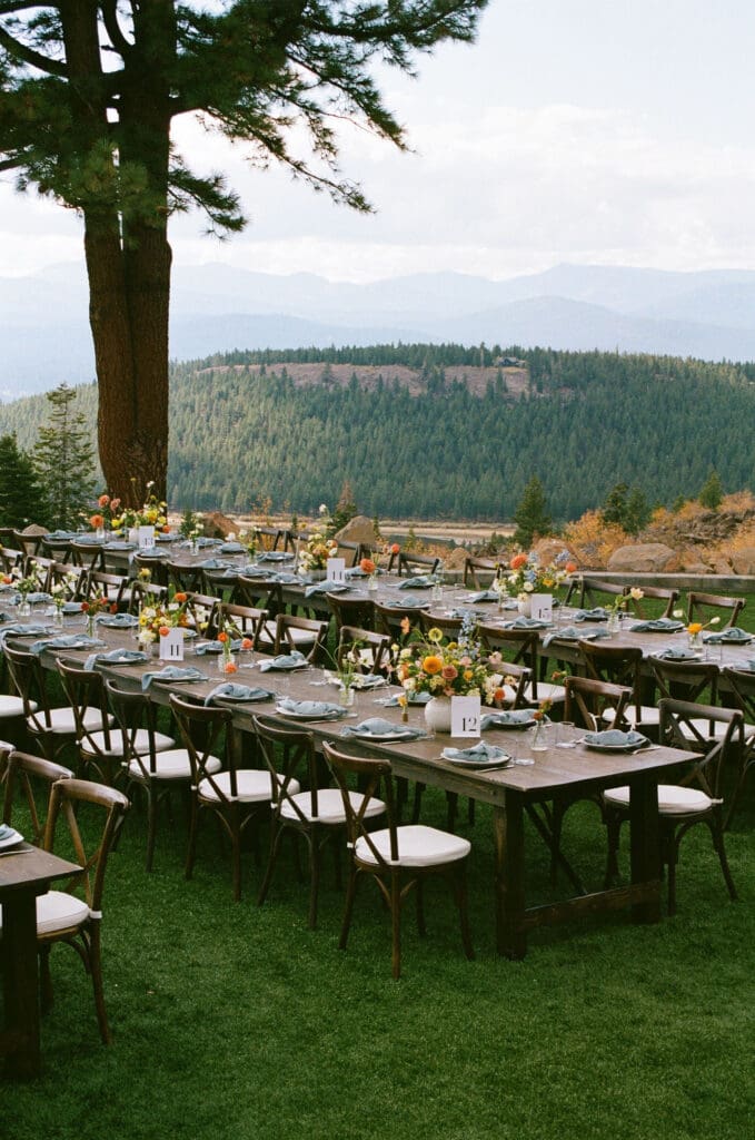 Stunning outdoor reception decor