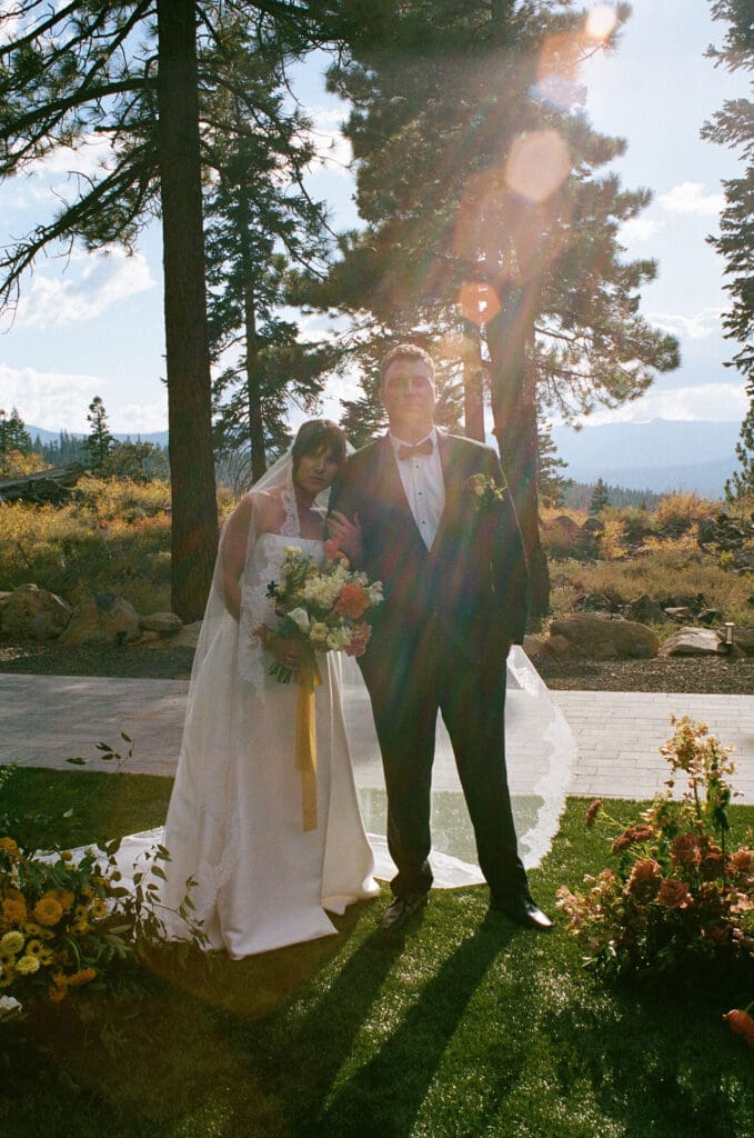 newlyweds at their bridal photos