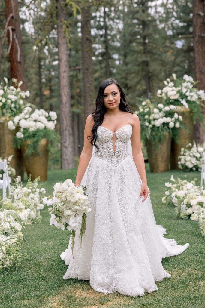 cute picture of the bride at her dream wedding day