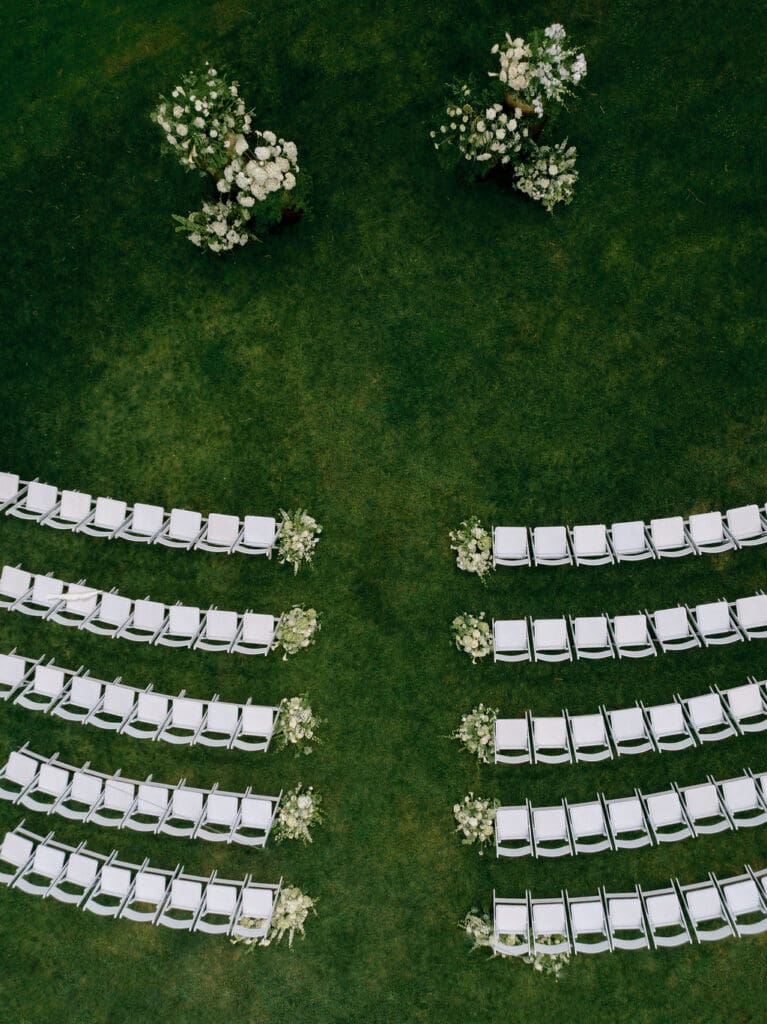 Romantic Lake Tahoe Wedding Featuring Timeless White & Green Floral Design