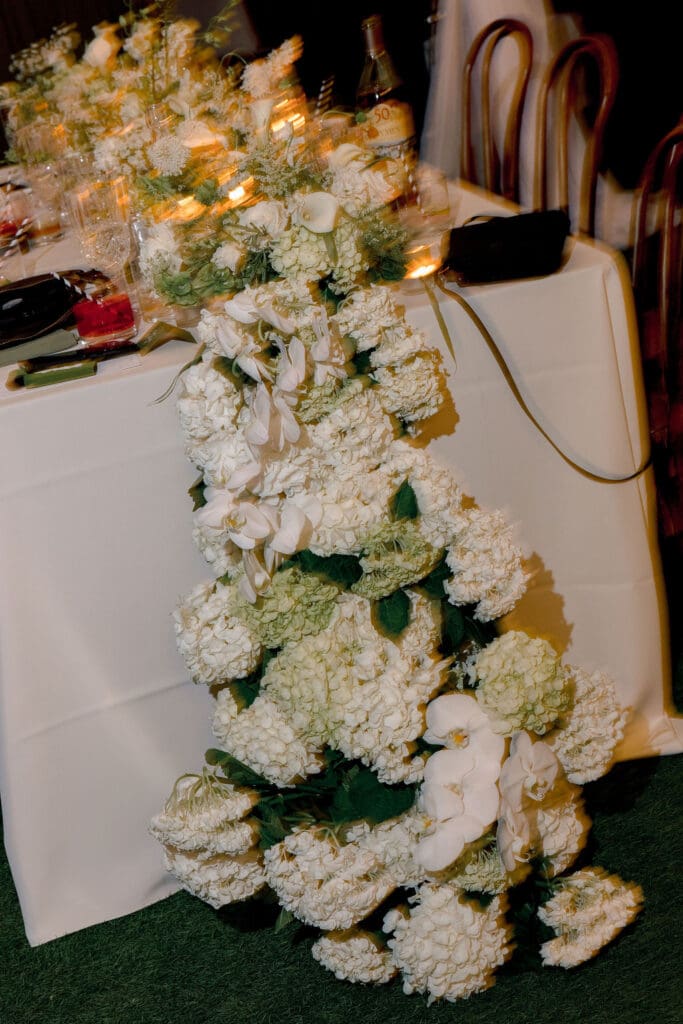 stunning florals at the romantic tahoe wedding