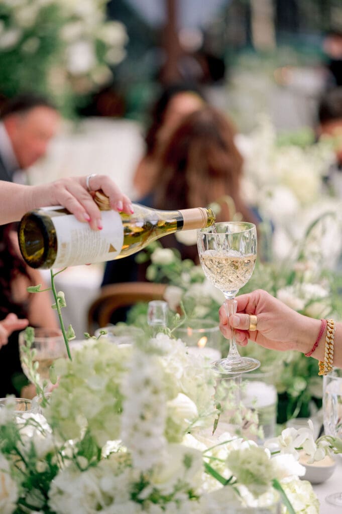 Romantic Lake Tahoe Wedding Featuring Timeless White & Green Floral Design