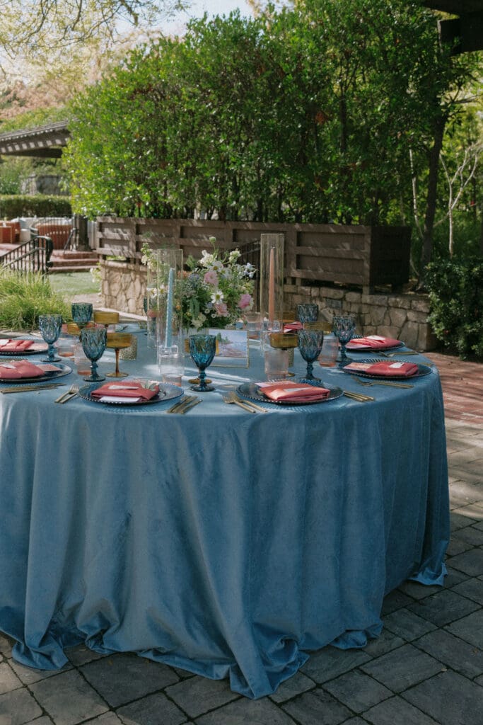 elegant and colorful wedding reception details