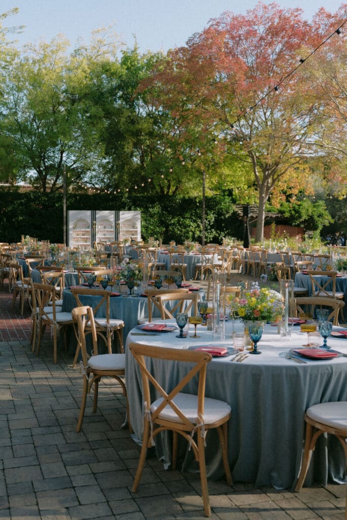 stunning outdoor wedding reception details