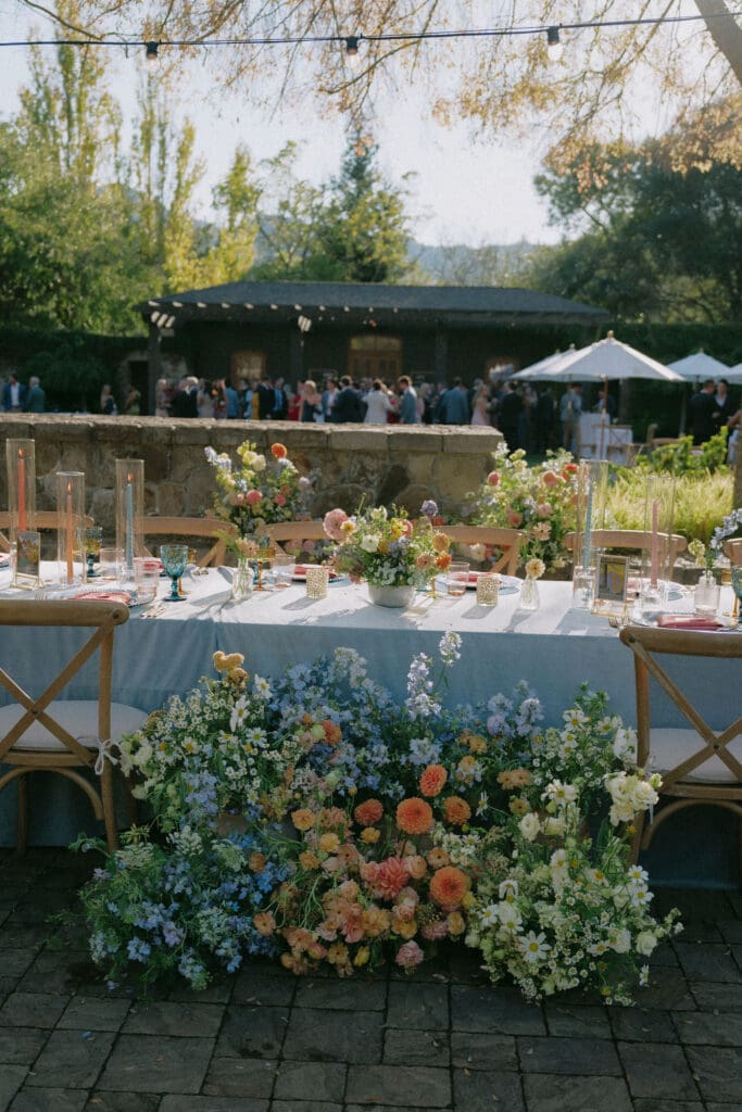 stunning florals at the wedding reception