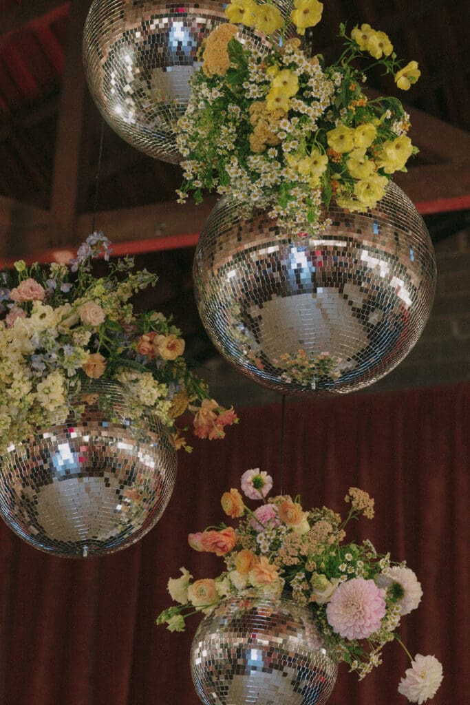 stunning floral arrangements at the wedding reception party
