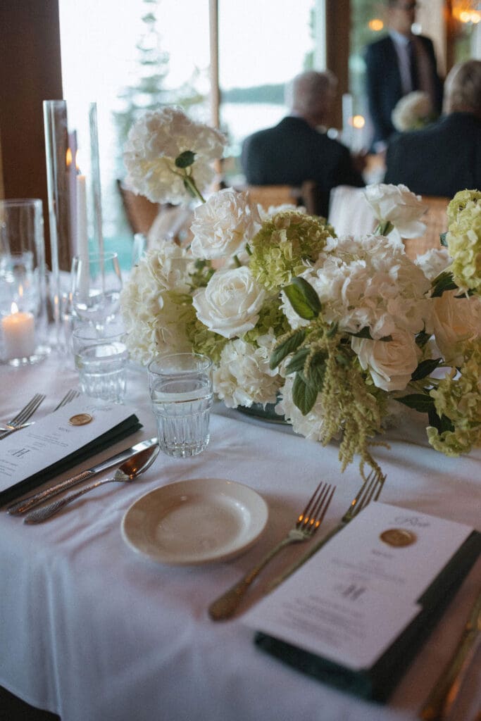 stunning florals at the wedding reception
