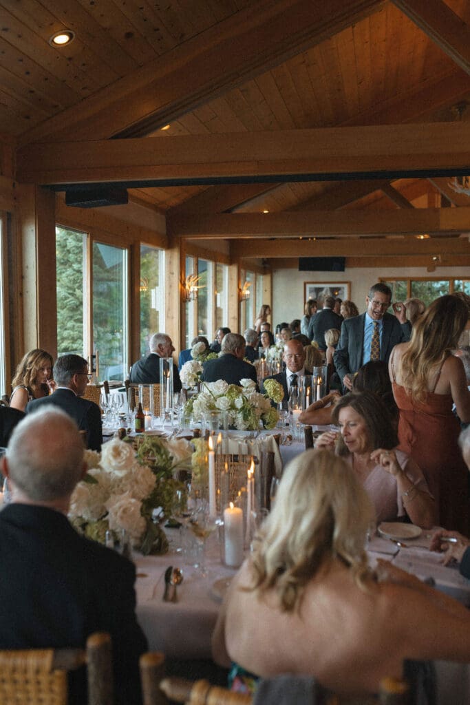 guests having the best time at the wedding reception