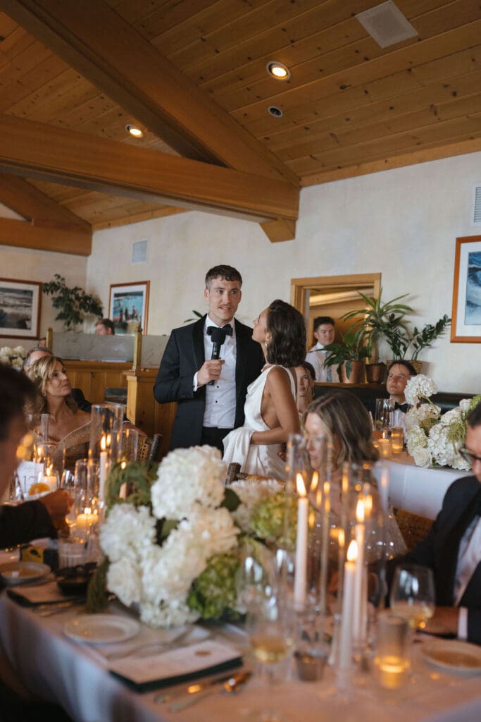 newlyweds at their dream wedding reception