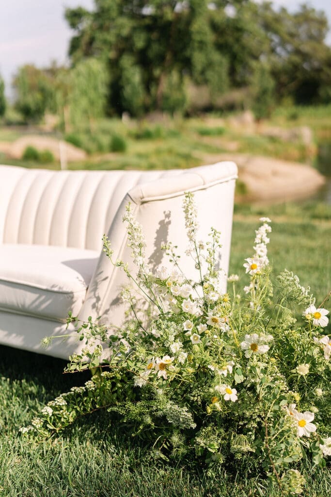 beautiful florals at the wedding reception