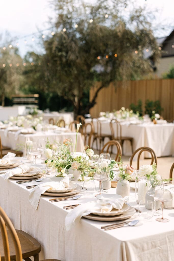stunning florals at the wedding reception decor