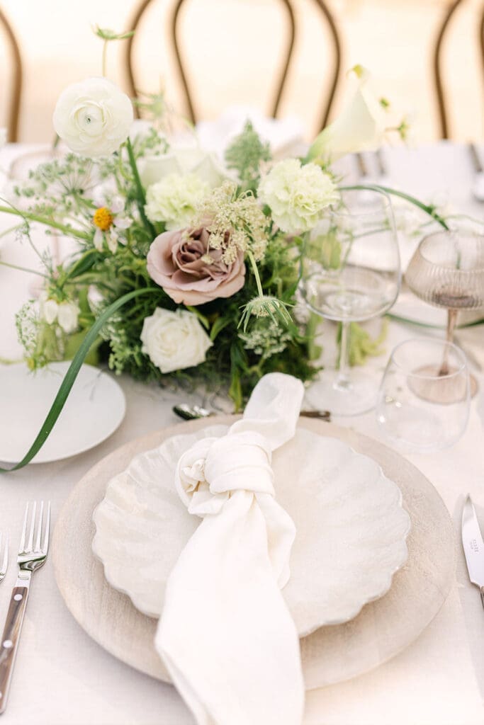 Organic White Floral Design at Land Locked Vineyard | An Intimate Vineyard Vow Renewal