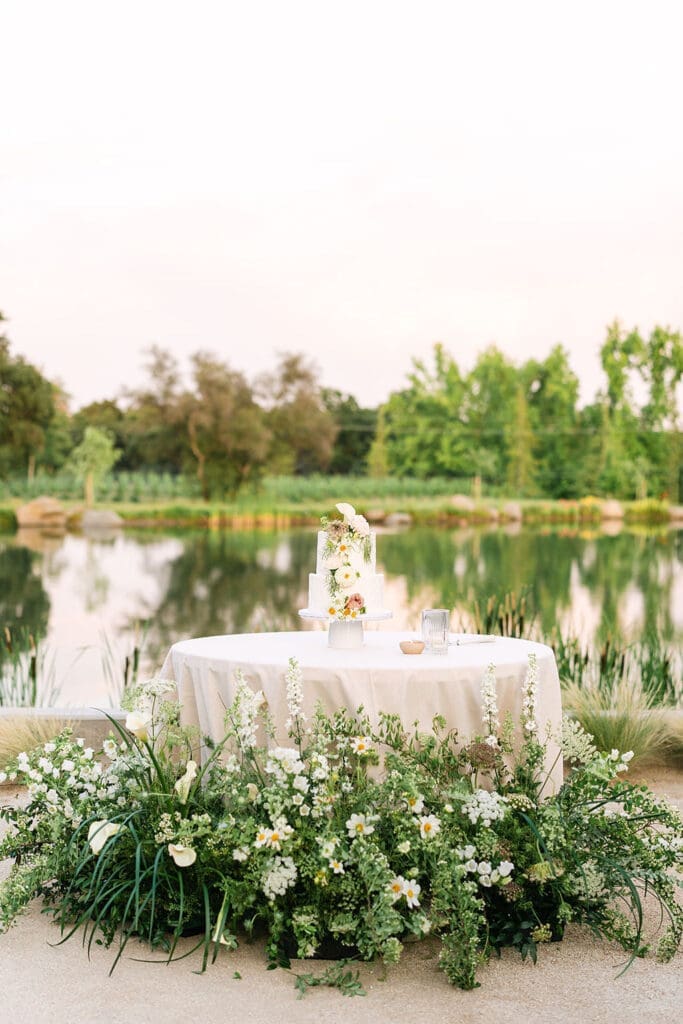 Organic White Floral Design at Land Locked Vineyard | An Intimate Vineyard Vow Renewal
