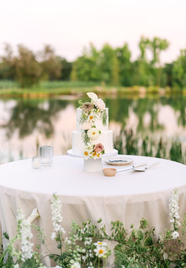 Organic White Floral Design at Land Locked Vineyard | An Intimate Vineyard Vow Renewal
