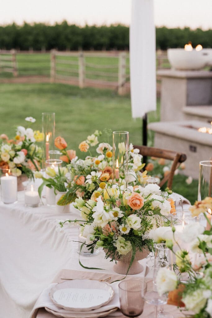 colorful wedding reception decor