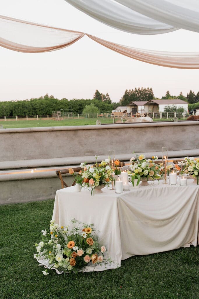 Serpentine Tables & Soft Florals | A Romantic Neutral Wedding Design